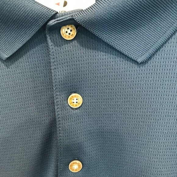 Grand Slam Airflow Men's 3-Button Golf Polo Shirt Sz XXL Navy Blue Short Sleeve - Picture 3 of 12
